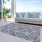 Homeroots 5' X 8' Gray And Ivory Geometric Washable Indoor Outdoor Area Rug 612876 - alternate 6