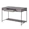 Homeroots 43" Brown and Black Wood and Metal H-Shape Computer Desk 568038 - alternate 6