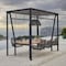 Skyline Design Horizon Pergola with Lamp, Hanging Chairs & Teak Table 23559-DGST-CUSH - alternate 1