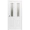 Vdomdoors Sliding Closet Bi-fold Doors, Mela 7012 White Silk, Sturdy Tracks Moldings Trims Hardware Set, Wood MELA7012BF-WS-72 x 84 (2* 36x84) - alternate 1