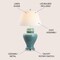 Jonathan Y Sagwa 33 in. Ceramic/Iron Modern Classic LED Table Lamp,  JYL6620A - alternate 5