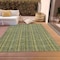 Homeroots 3' X 5' Olive Green And Lime Green Striped Washable Indoor Outdoor Area Rug 615061 - alternate 8