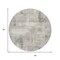 Homeroots 8' Beige And Gray Round Geometric Washable Indoor Outdoor Area Rug 618585 - alternate 5