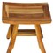 Homeroots 14" Natural Teak Curvilinear Shower Bench 376701 - alternate 6