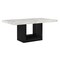 Homeroots 70" White and Black Faux Marble and Wood Pedestal Base Dining Table 564890 - alternate 12