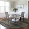 Homeroots 8' Graphite And Gray Round Abstract Washable Indoor Outdoor Area Rug 612505 - alternate 6
