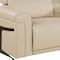 Homeroots 166" Beige Top Grain Leather Reclining Metal USB Sofa 720372 - alternate 5