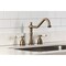Kingston Brass Double-Handle Widespread Kitchen Faucet, Antique Brass KB1793BPLLS - alternate 5