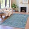 Homeroots 10' X 14' Blue And Ivory Abstract Washable Indoor Outdoor Area Rug 631094 - alternate 5