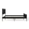 Martha Stewart Jax Queen Size Solid Wood Platform Bed w/Rattan Headboard and Footboard, No Box Spring Req'd, Blk MG-090022-Q-BK-MS - alternate 7