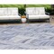 Homeroots 8' X 10' Denim Blue And Sky Blue Geometric Washable Indoor Outdoor Area Rug 589215 - alternate 1