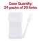 Smarty Had A Party White Baroque Disposable Plastic Dinner Forks, 480PK 8310-WH-CASE - alternate 4