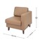Flash Furniture HERCULES Artemis Cognac LeatherSoft Right Arm Reception Chair, 2 AC Outlets/1 USB/1 USB-C Ports ZB-8921C-RA-COGNAC-GG - alternate 9