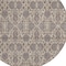 Homeroots 8' Ivory Taupe And Beige Round Floral Washable Indoor Outdoor Area Rug 582280 - alternate 8