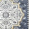 Homeroots 26" X 49" Blue And White Flower Floral Cotton Macrame Hanging Tapestry 548327 - alternate 4
