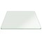 Fab Glass And Mirror 31in in Square Tempered 3/8in Thick Pencil Polish Touch Corners Glass Table Top, Clear 31SQR10THPETE - alternate 1