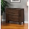Homeroots 25" Brown Wood Two Drawer Nightstand 374190 - alternate 6