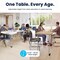 Flash Furniture Commercial Adjustable Height Rectangular Activity Table - Locking Casters-LTGY XU-A2448-REC-LTGRY-T-A-CAS-GG - alternate 7