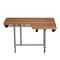 Homeroots 30" Brown Wall Mount Teak Rectangular Shower Bench With Legs 549358 - alternate 4