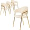 Leisuremod Bella Collection Modern Dining Chair in Off White, 4PK BC21OW4 - alternate 1