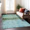 Homeroots 3' X 5' Teal Blue And Gold Abstract Washable Indoor Outdoor Area Rug 618631 - alternate 5