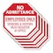 Signmission No Admittance Employees Only Vendor, 10 inch X 10 inch, Aluminum Metal Signs, 5PK OC-A-5Pack-10-74 - alternate 1