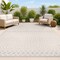 Jonathan Y Ormond High-Low Modern Trellis Geometric Cream/Gray 3 ft. x 5 ft. Indoor/Outdoor Area Rug SBH109A-3 - alternate 1