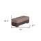 Homeroots 52" Brown Chenille And Faux Leather Tufted Storage Ottoman 608892 - alternate 5