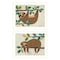 Homeroots Set Of Two Cute Sloths 2 White Framed Print Wall Art, 2PK 406040 - alternate 1