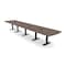Skutchi Designs 18ft Arc Rectangle Conference Table With Power | Harmony Series | 18 Person Meeting Room Table HAR-AREC-48X216-T.BK-H3041-EBLK - alternate 1