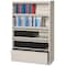 Hirsh 42" W 5 Drawer File Cabinet, Putty, Letter 17975 - alternate 1