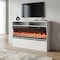 Homeroots 53in White Wood Fireplace Entertainment Center With Fireplace 723792 - alternate 3