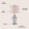 Jonathan Y Wallace 26" Ceramic LED Table Lamp, Blue/White JYL3010A - alternate 8