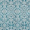 Homeroots 8' X 10' Teal Blue And Ivory Damask Washable Indoor Outdoor Area Rug 595196 - alternate 6