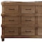 Homeroots 44" Brown Solid Wood Nine Drawer Triple Dresser 285585 - alternate 3
