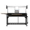 Koolmore 92 in. Argentine Santa Maria Charcoal and Wood Grill, Adjustable Outdoor BBQ, Black KM-OG-AWD-92 - alternate 5