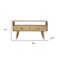 Homeroots 35in Oak Solid Wood Enclosed and Open Storage TV Stand 719183 - alternate 6