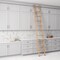 Quiet Glide 9.92 ft. Red Oak No Wheel Satin Nickel Hook Removable Ladder, 12 ft. Rail QG.330-10RO-12-H.02 - alternate 1
