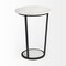 Homeroots 25" Black And White Marble End Table 380684 - alternate 7
