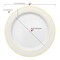Smarty Had A Party 9" White with Gold Edge Rim Plastic Buffet Plates (120 Plates), 120PK 119G-CASE - alternate 9