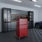 Homeroots Set of Two Red Multi-Tier Steel Rolling Cabinet With Lid, 2PK 714591 - alternate 5