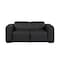 Homeroots 77in Black and Brown Italian Leather Power Reclining Loveseat With Storage 720546 - alternate 1