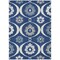 Homeroots 3' X 5' Navy Blue And Ivory Medallion Washable Indoor Outdoor Area Rug 589626 - alternate 8