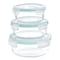 Martha Stewart 6 Piece Round Glass Storage Containers with Leak Proof Lids 131110.06 - alternate 1