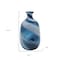 Homeroots 13" Blue And White Striped Swirl Art Glass Table Vase 574247 - alternate 7