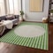 Homeroots 3' X 5' Green And Gray Striped Washable Indoor Outdoor Area Rug 597157 - alternate 7