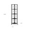 Homeroots 59" Black Metal Four Tier Corner Bookcase 489788 - alternate 7
