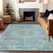 Homeroots 10' X 14' Sky Blue And Blush Medallion Washable Indoor Outdoor Area Rug 615745 - alternate 5