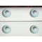 Homeroots Set of Eight Turquoise And White Geometric Ceramic Drawer Pull Knobs, 8PK 358111 - alternate 3
