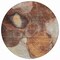 Homeroots 8' Coffee Copper And Beige Round Abstract Washable Indoor Outdoor Area Rug 605833 - alternate 6